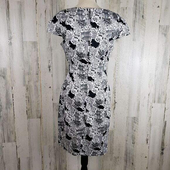 Modcloth Floral Pleated Sheath Dress Sz M - Picture 6 of 10
